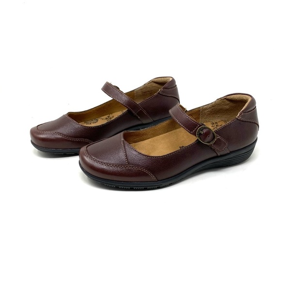 Taos Women's Uncommon Mary Jane Cognac Leather WIDE - Picture 2 of 7